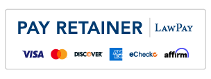Button to click to pay retainer by e check credit or payment plan