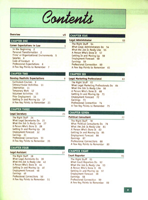 Book Table of Contents